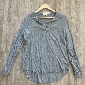 Cloth & Stone Gray Pullover Blouse Size S